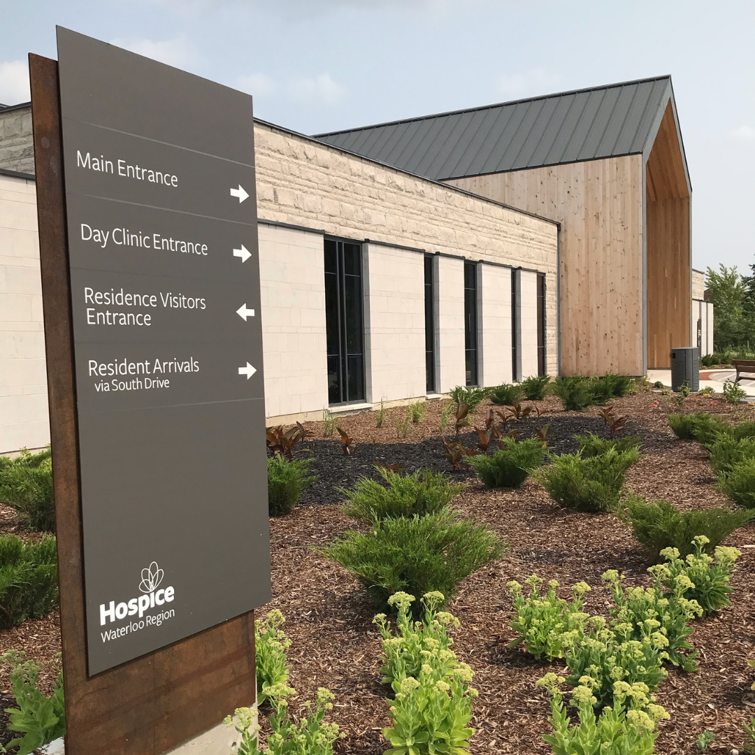 Gardens at the front of The Gies Family Centre