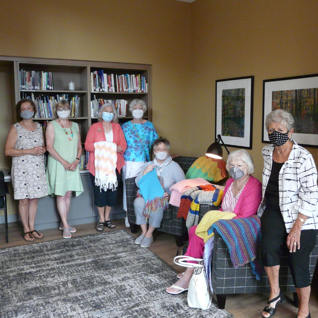 The May Court Club of Kitchener-Waterloo donates shawls to Hospice Waterloo Region