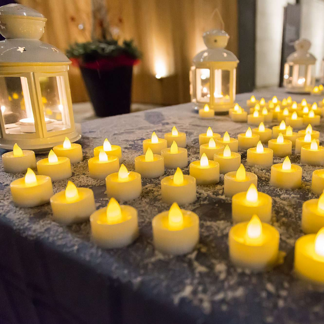 Instagram 9 Tea lights on a table