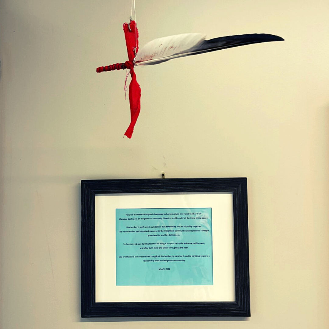 Hawk feather Hawk feather and plaque